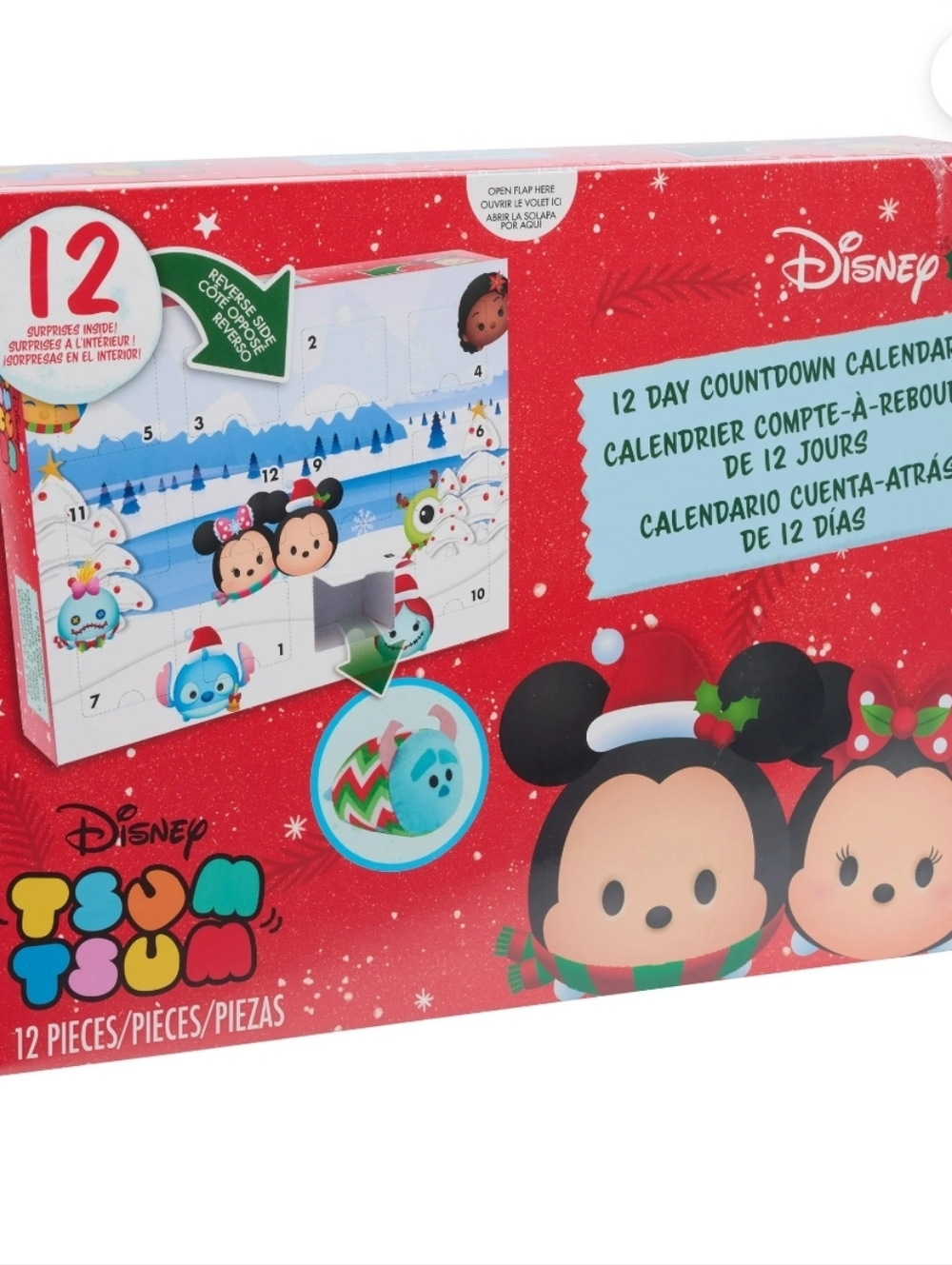 Disney Tsum Tsum Advent Calendar, Collectible Holiday 3 inch Plush,